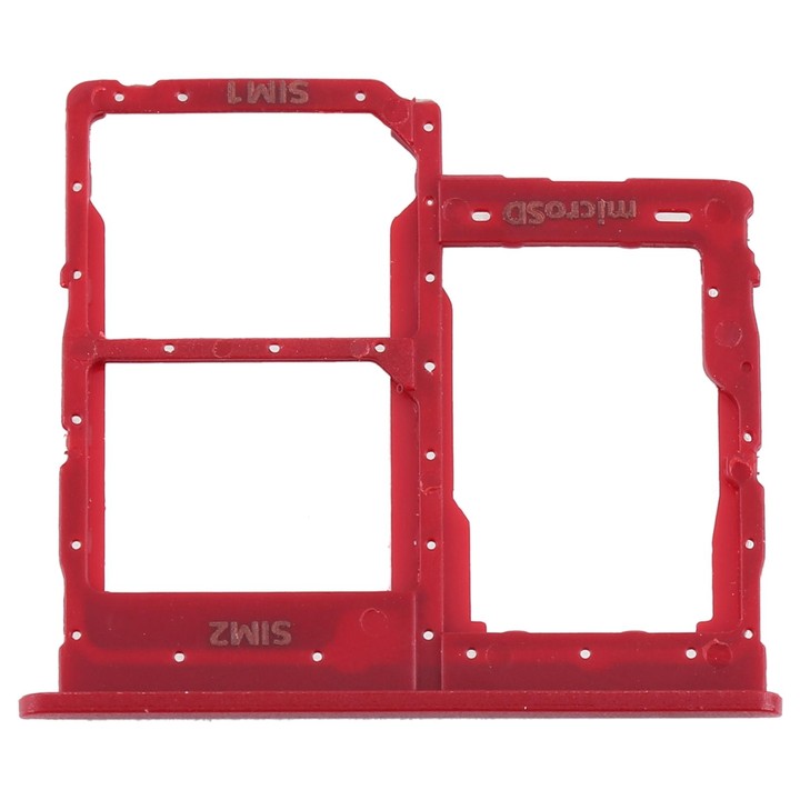 For Samsung Galaxy A01 Core SM-A013 SIM Card Tray + SIM Card Tray + Micro SD Card Tray (Red)