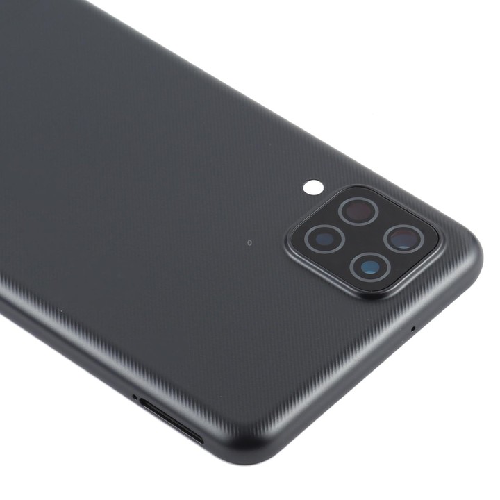 For Samsung Galaxy A12 Battery Back Cover (Black)