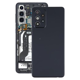 For Samsung Galaxy A52 5G / A52 4G Battery Back Cover with Camera Lens Frame (Black)