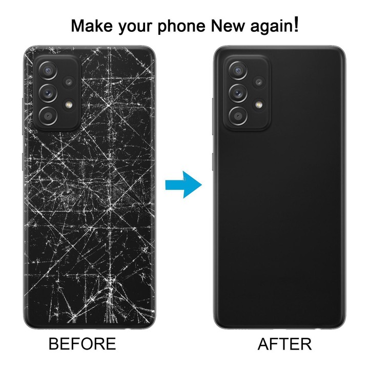 For Samsung Galaxy A52 5G / A52 4G Battery Back Cover with Camera Lens Frame (Black)