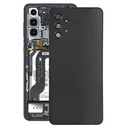 For Samsung Galaxy A32 5G Battery Back Cover with Camera Lens Frame(Black)