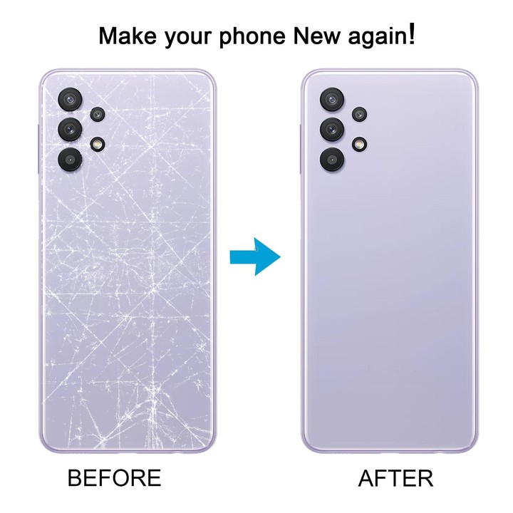 For Samsung Galaxy A32 5G Battery Back Cover with Camera Lens Frame(White)