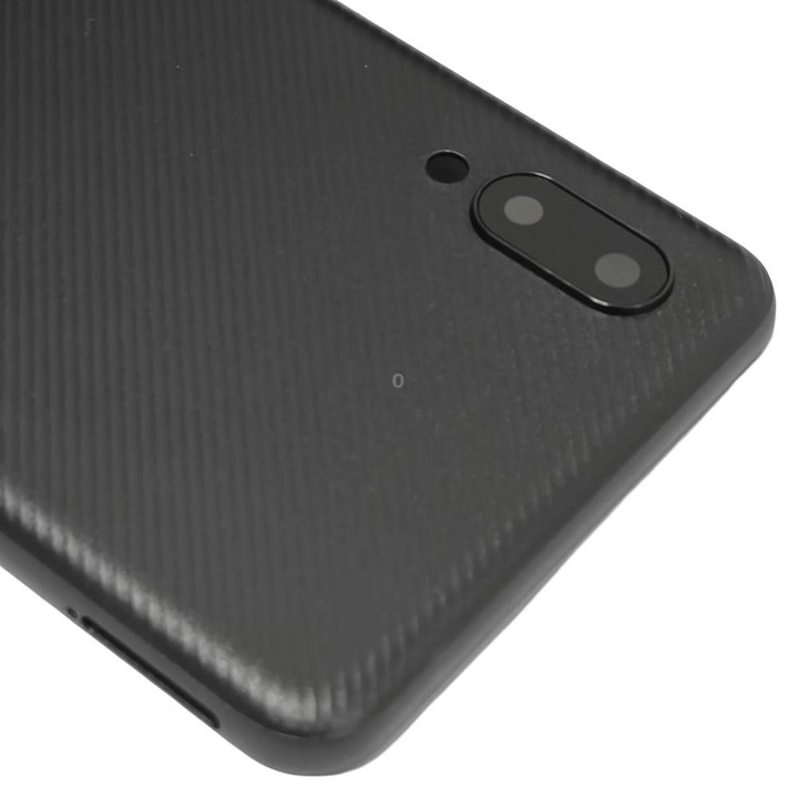 For Samsung Galaxy A02 Battery Back Cover with Camera Lens Frame (Black)