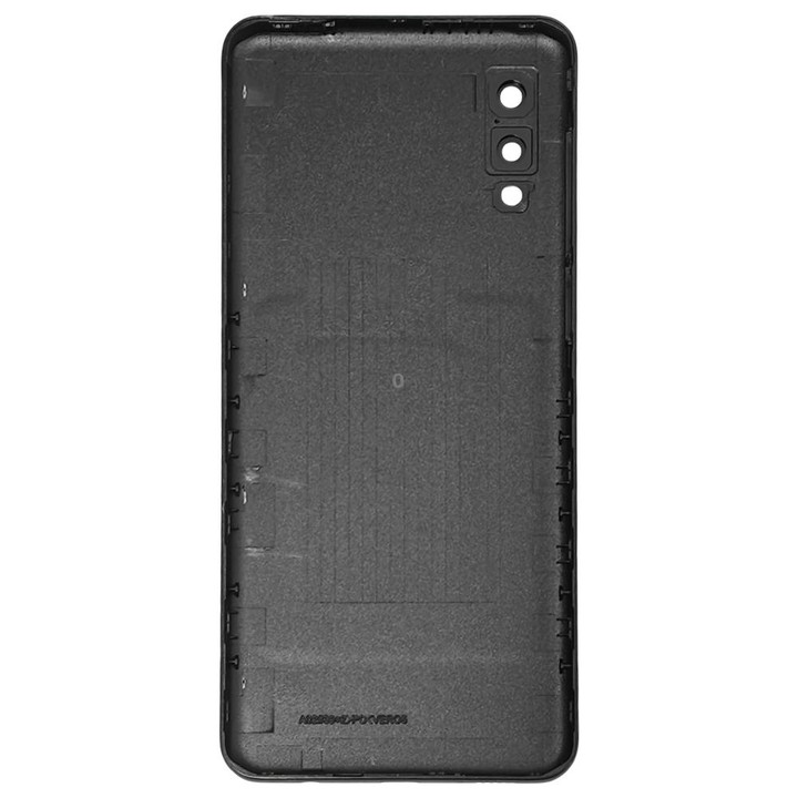 For Samsung Galaxy A02 Battery Back Cover with Camera Lens Frame (Black)