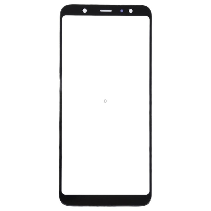 For Samsung Galaxy A6+ (2018) / A605 10pcs Front Screen Outer Glass Lens (Black)