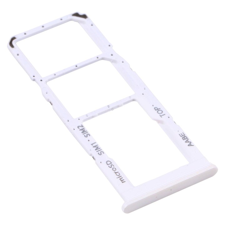 For Samsung Galaxy A12 SM-A125 SIM Card Tray + SIM Card Tray + Micro SD Card Tray (White)