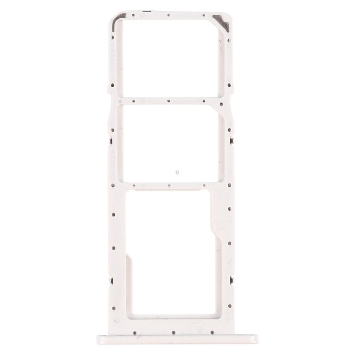 For Samsung Galaxy A02s SM-A025 SIM Card Tray + SIM Card Tray + Micro SD Card Tray (White)