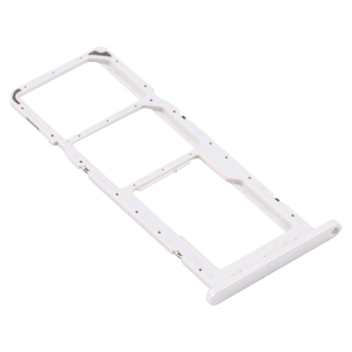 For Samsung Galaxy A02s SM-A025 SIM Card Tray + SIM Card Tray + Micro SD Card Tray (White)