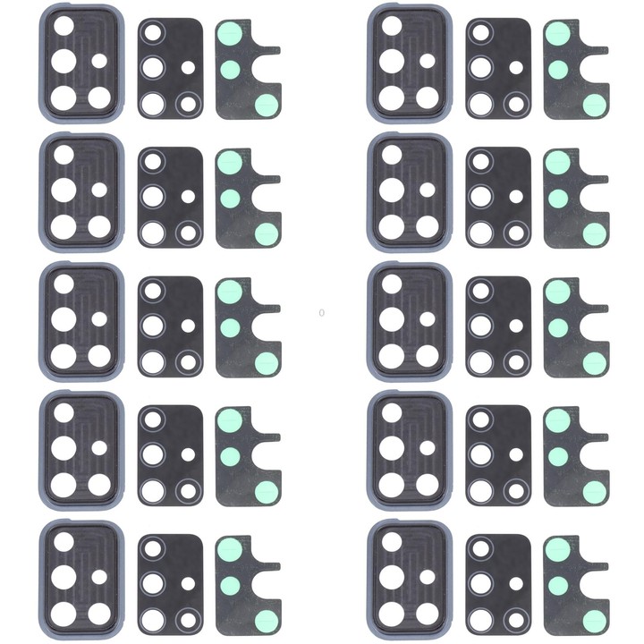 For Samsung Galaxy A71 5G SM-A716 10pcs Camera Lens Cover (Black)