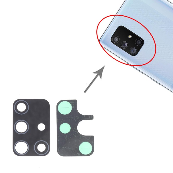 For Samsung Galaxy A71 5G SM-A716 10pcs Back Camera Lens