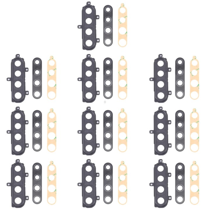For Samsung Galaxy A21 SM-A215 10pcs Camera Lens Cover (Black)