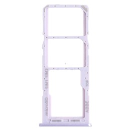 For Samsung Galaxy A22 SM-A225 SIM Card Tray + SIM Card Tray + Micro SD Card Tray (Purple)