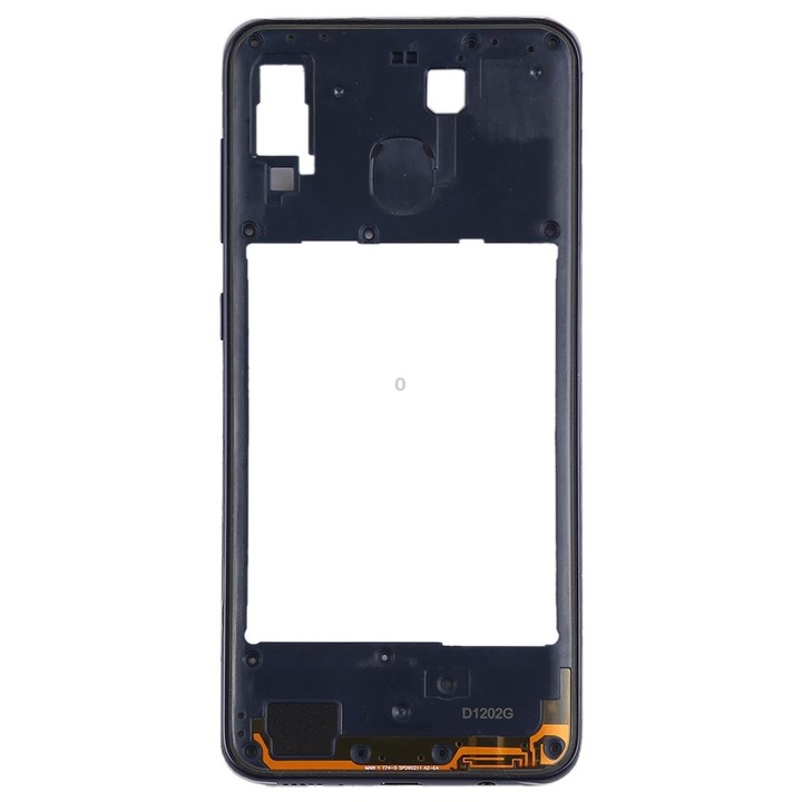 For Galaxy A20 Middle Frame Bezel Plate (Black)