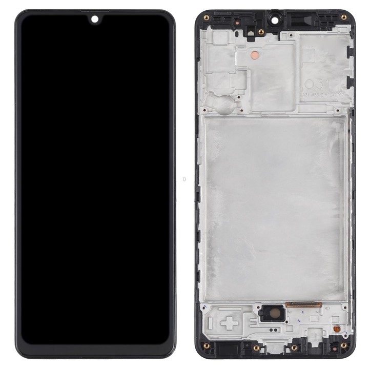 Original Super AMOLED LCD Screen for Samsung Galaxy A31 SM-A315 Digitizer Full Assembly with Frame (Black)
