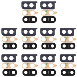 For Galaxy A20 10pcs Camera Lens Cover (Black)