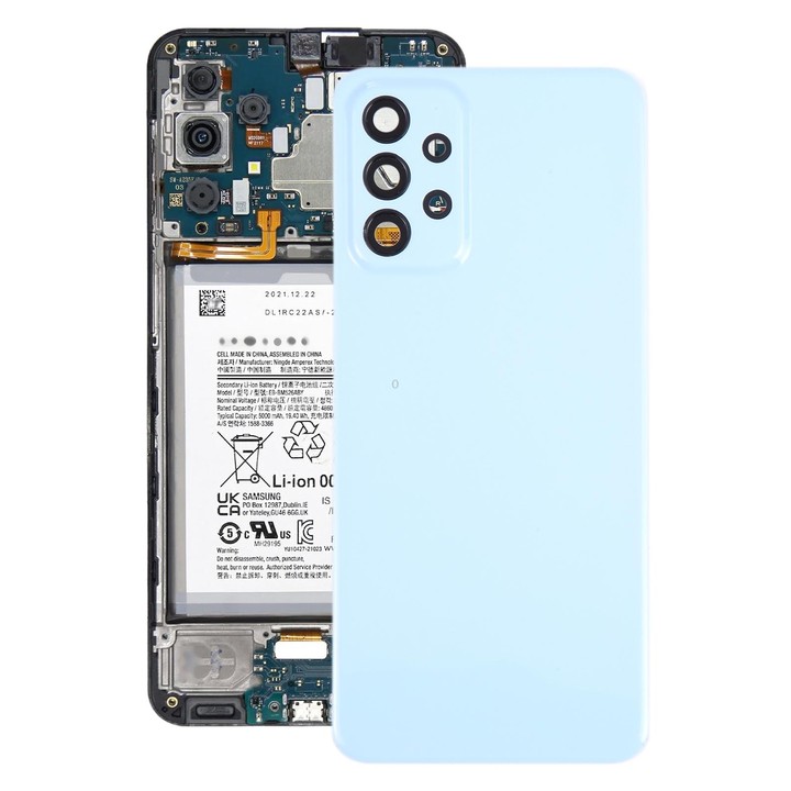For Samsung Galaxy A23 5G SM-A236A Battery Back Cover with Camera Lens Frame(Blue)