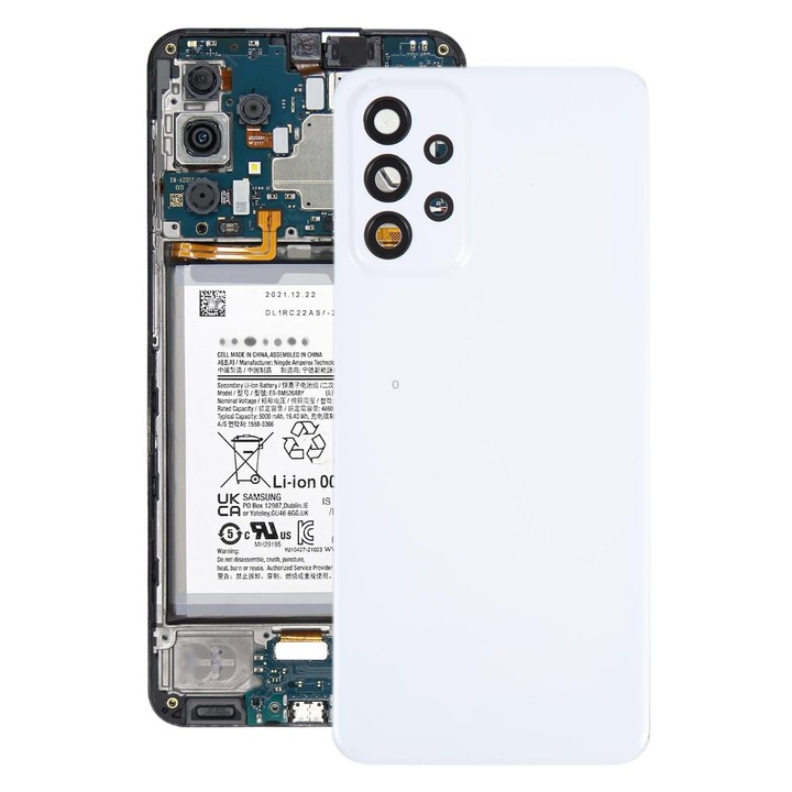 For Samsung Galaxy A23 5G SM-A236A Battery Back Cover with Camera Lens Frame(White)