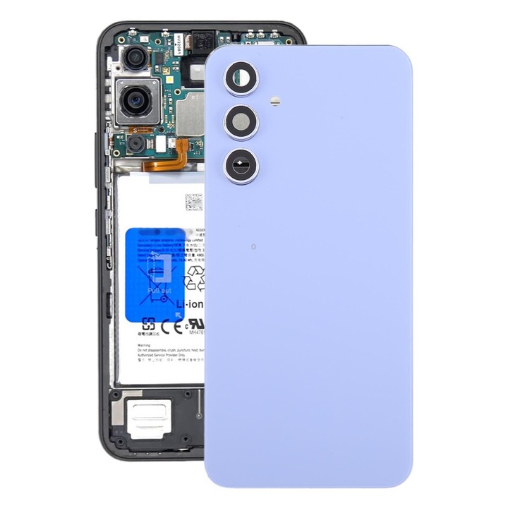 For Samsung Galaxy A54 SM-A546B Battery Back Cover with Camera Lens Frame(Purple)