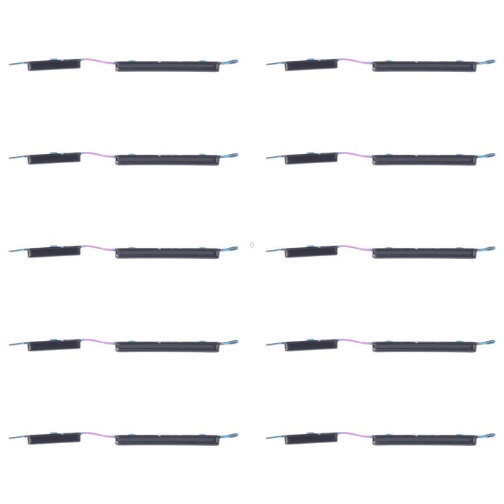 For Samsung Galaxy A04e SM-A042F 10pcs Power Button and Volume Control Button (Black)