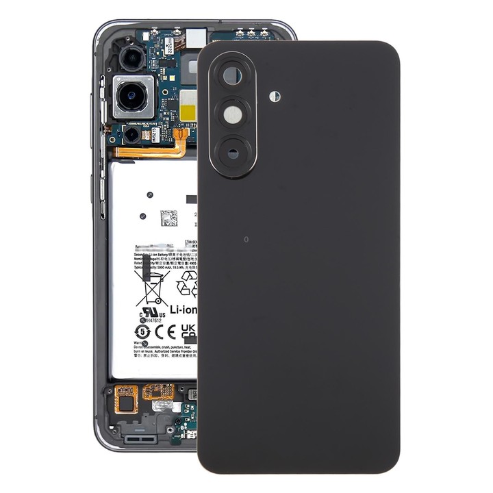 For Samsung Galaxy A56 SM-A566B OEM Battery Back Cover with Camera Lens Frame(Black)