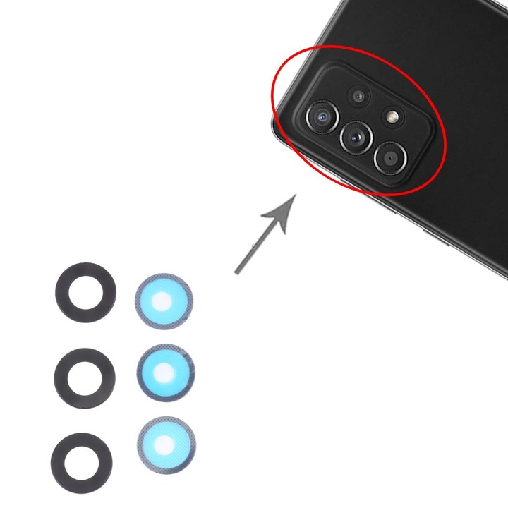 For Samsung Galaxy A52s SM-A528B 10pcs Back Camera Lens