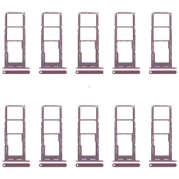 For Samsung Galaxy A14 5G SM-A146B 10pcs Original SIM Card Tray + SIM Card Tray + Micro SD Card Tray (Purple)