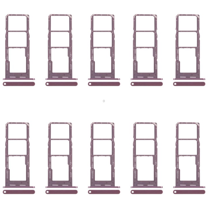 For Samsung Galaxy A14 5G SM-A146B 10pcs Original SIM Card Tray + SIM Card Tray + Micro SD Card Tray (Purple)