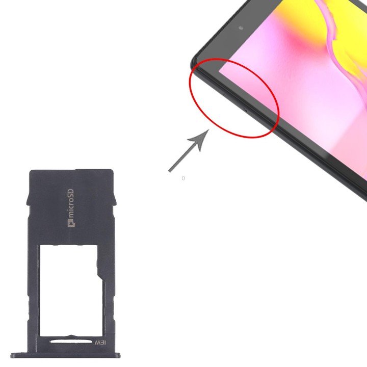 For Samsung Galaxy Tab A 8.0 & S Pen 2019 SM-P200 WiFi Version Original Micro SD Card Tray (Black)