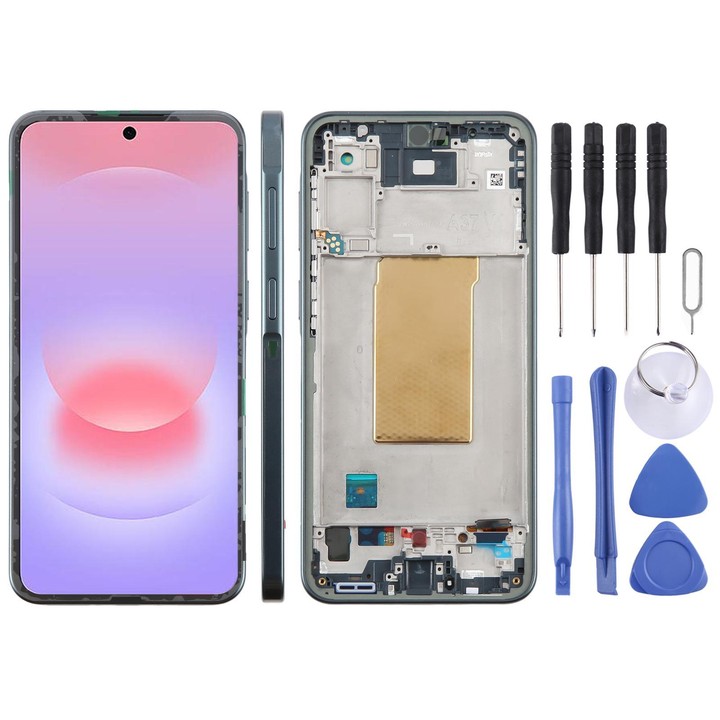 For Galaxy A37 SM-A376B Original LCD Screen Digitizer Full Assembly with Frame (Green)