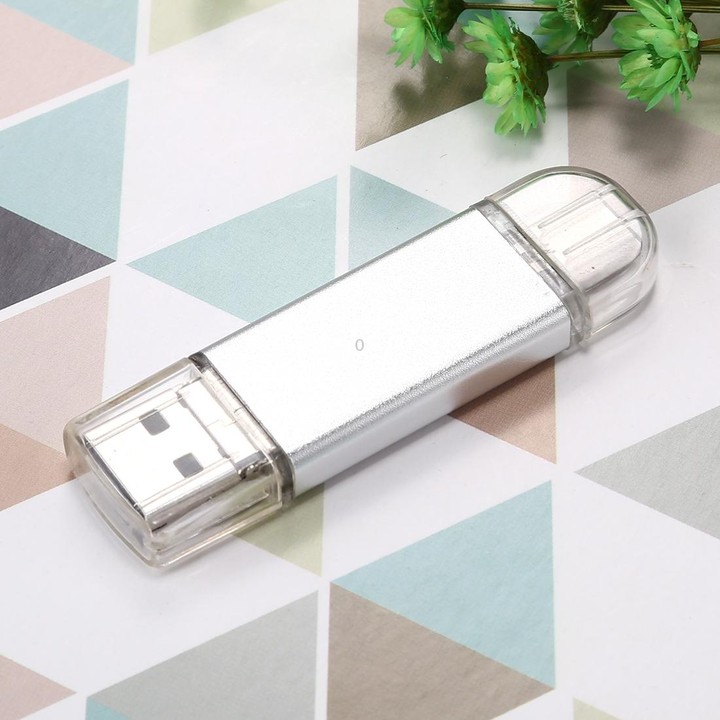 16GB 3 in 1 USB-C / Type-C + USB 2.0 + OTG Flash Disk, For Type-C Smartphones & PC Computer(Silver)