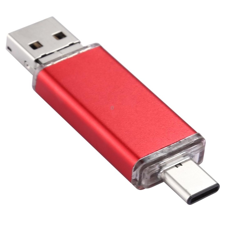 128GB 3 in 1 USB-C / Type-C + USB 2.0 + OTG Flash Disk, For Type-C Smartphones & PC Computer(Red)