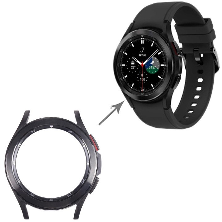 Original LCD Screen Frame Bezel Plate For Samsung Galaxy Watch4 Classic 42mm SM-R880(Black)