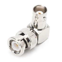 BNC Male to BNC Female Jacks in Series L Type Right Angle RF Card Connector