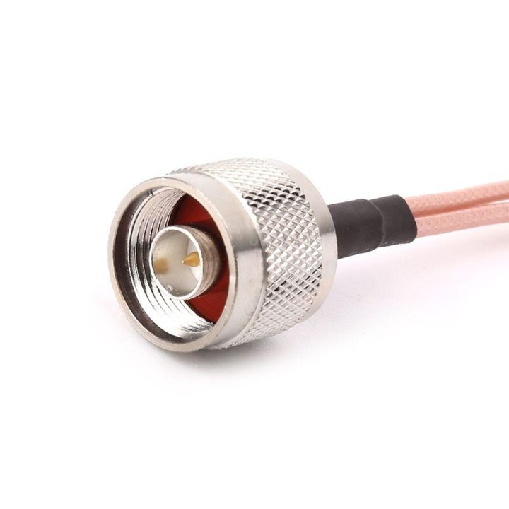 RG316 N Male to 2xTS9 / 2xCRC9 Male Connecting Cable, Length: 15cm