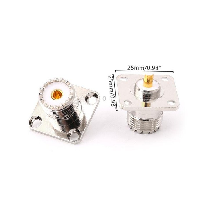 5 PCS UHF SO239 Female Flange Panel Chassis Cover Mount Adapter