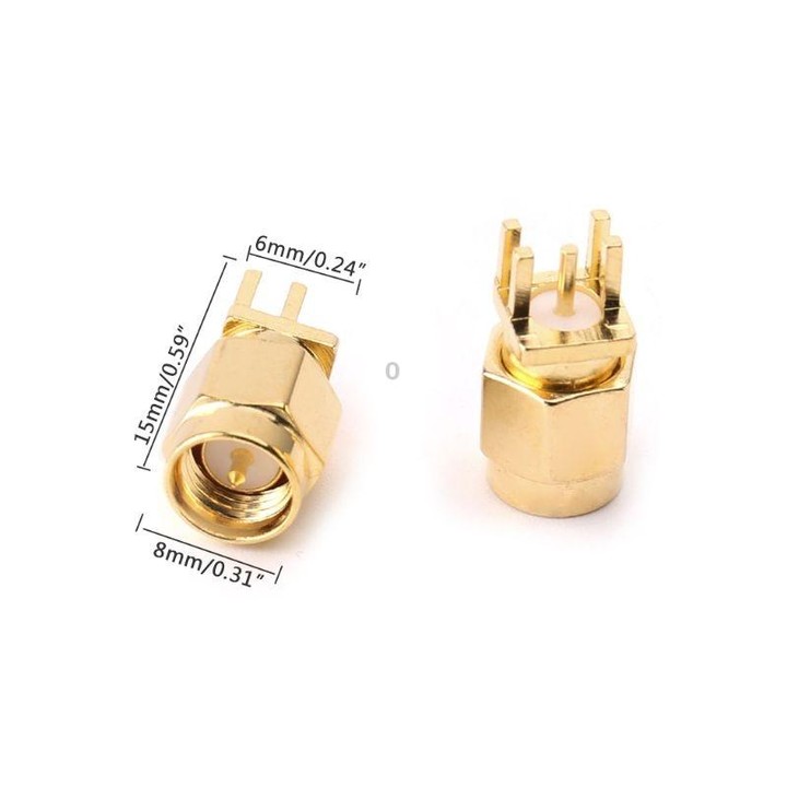 10 PCS 1.6mm SMA Female Jack PCB Clip Mount RF Connectors