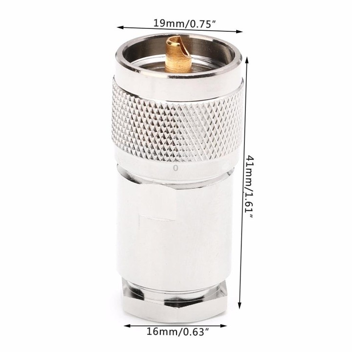 UHF Male PL259 Clamp Adapter