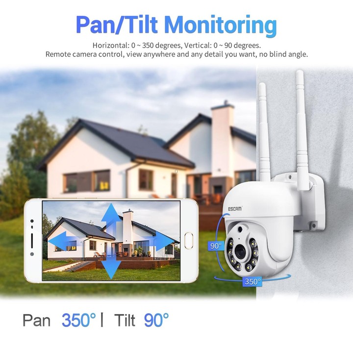 ESCAM WNK714 3.0 Million Pixels 4-channel HD Dome Camera NVR Wireless Monitoring Kit, US Plug