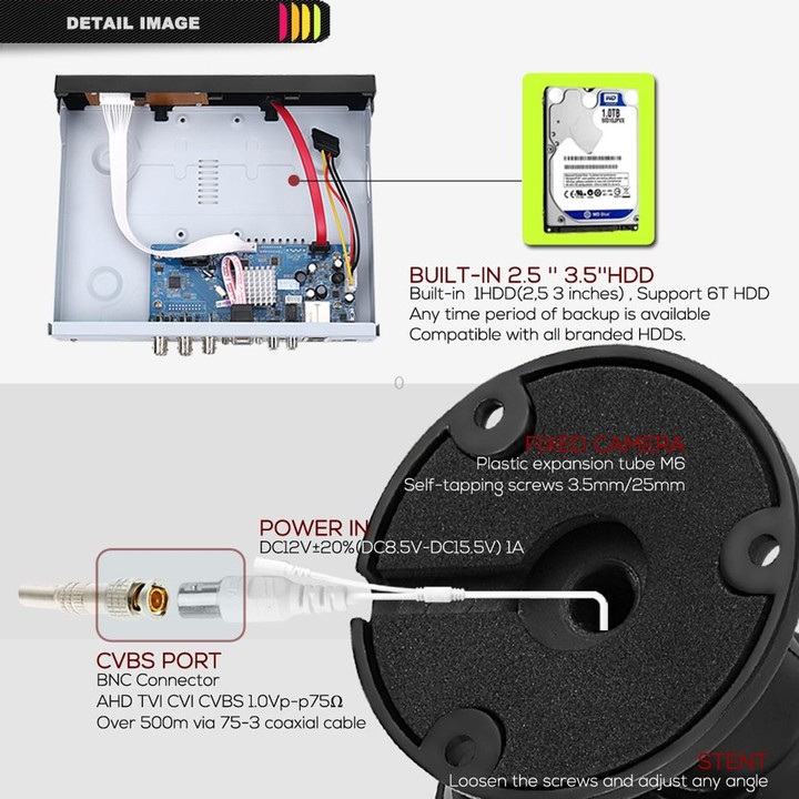 A8B5 8 Channel 720P 1.0 Mega Pixel 8 x Bullet IP Cameras AHD DVR Kit with 1TB HDD Disk, Support Night Vision / Motion Detection,