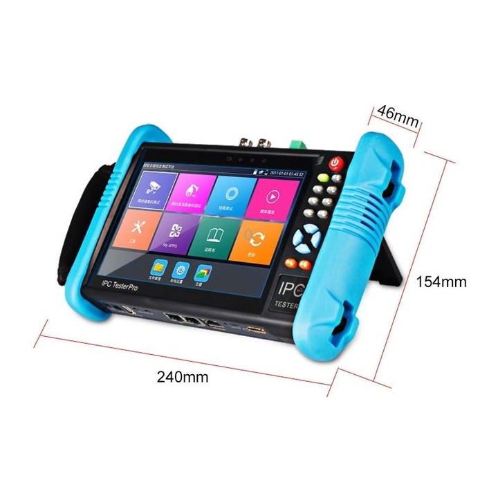 IPC9800Plus+ 4K H.265 Network Coaxial Engineering Video Surveillance Tester with 7 inch IPS Display, EU Plug