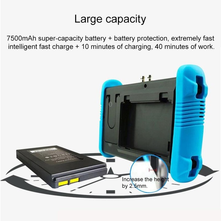 IPC9800Plus+ 4K H.265 Network Coaxial Engineering Video Surveillance Tester with 7 inch IPS Display, UK Plug