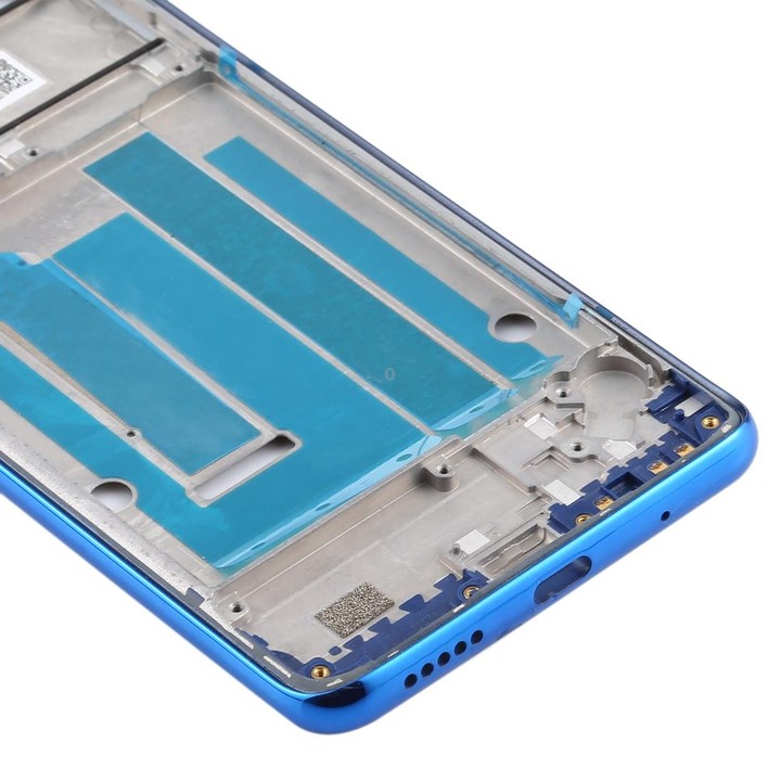 Front Housing LCD Frame Bezel Plate for Motorola Moto One Vision(Blue)