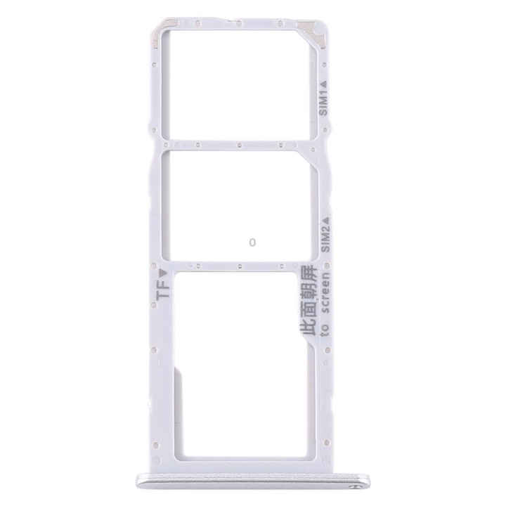 SIM Card Tray + SIM Card Tray + Micro SD Card Tray for Huawei Y6p (Silver)