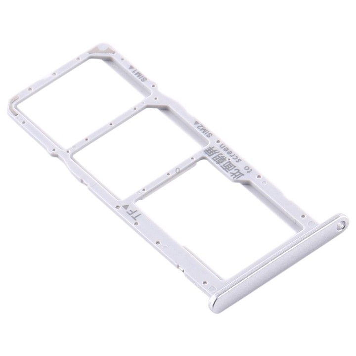 SIM Card Tray + SIM Card Tray + Micro SD Card Tray for Huawei Y6p (Silver)