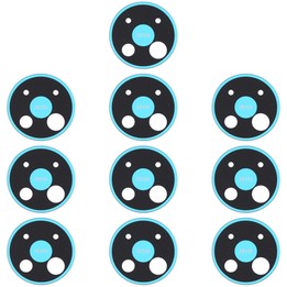 10 PCS Camera Lens Cover for Nokia C5 Endi (Blue)
