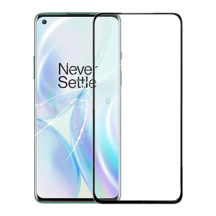 For OnePlus 8 Front Screen Outer Glass Lens (Black)