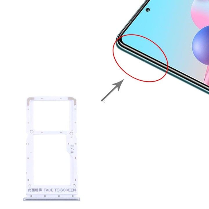 SIM Card Tray + SIM Card Tray / Micro SD Card Tray for Xiaomi Redmi Note 10 5G / Poco M3 Pro 5G / Redmi Note 10T 5G M2103K19G M2