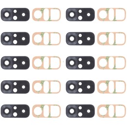 10 PCS Back Camera Lens for Xiaomi Redmi Note 10S M2101K7BG M2101K7BI M2101K7BNY(Black)