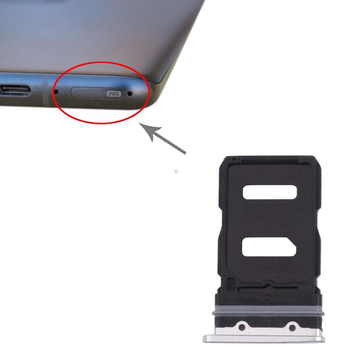 SIM Card Tray + SIM Card Tray for Asus Zenfone 8 ZS590KS(Frosted Silver)