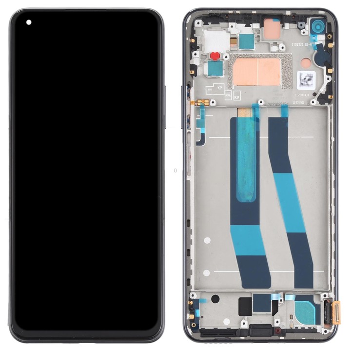 Original LCD Screen for Xiaomi Mi 11 Lite 4G/11 Lite 5G NE M2101K9AG M2101K9AI Digitizer Full Assembly with Frame(Black)